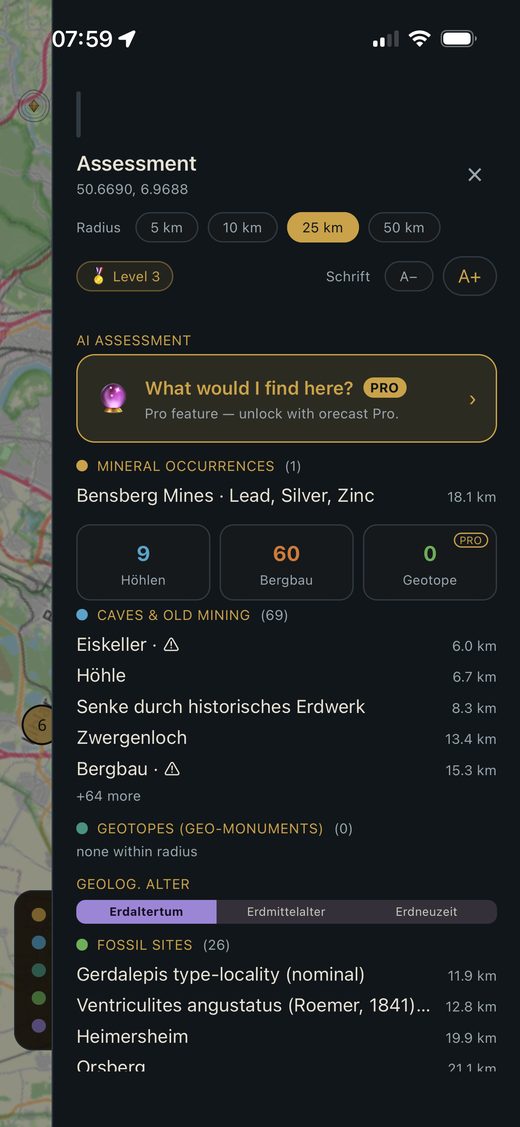 Short AI assessment for a place