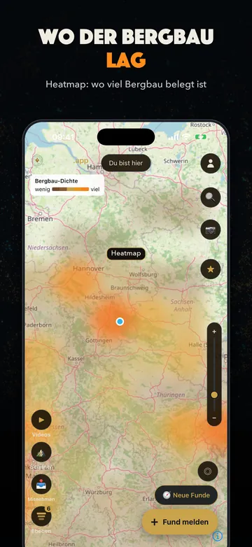 Là où étaient les mines. Carte de densité : là où l'exploitation minière est bien attestée