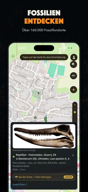 Découvrir les fossiles. Plus de 160 000 sites fossilifères